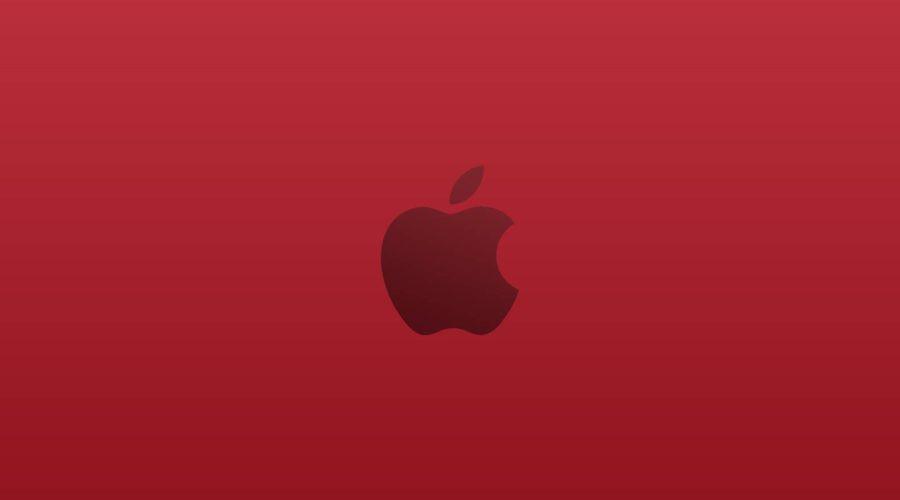 apple logo red