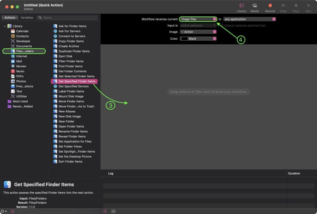 files and folders automator