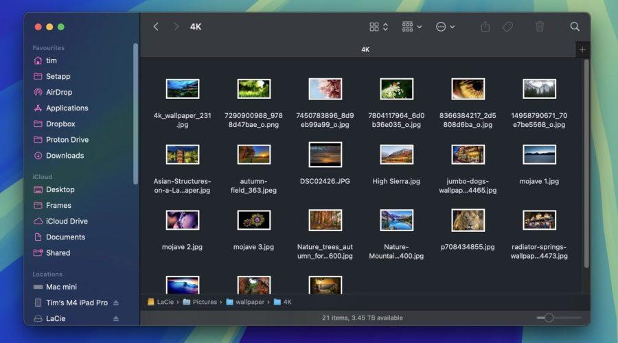 finder images folder
