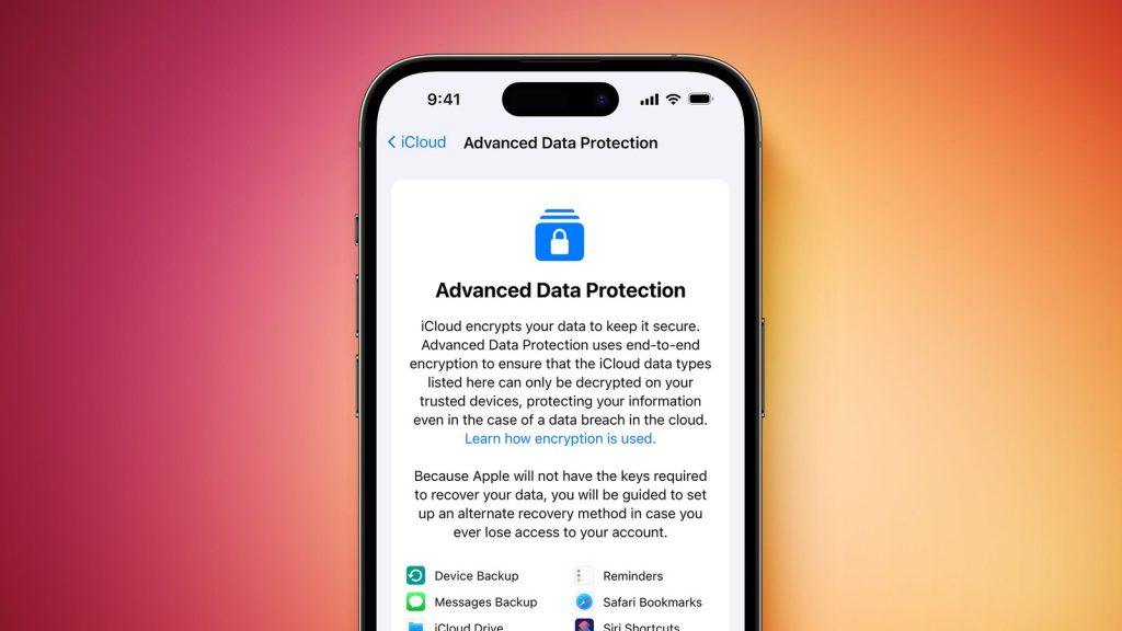 apple advanced security advanced data protection_screen feature orange