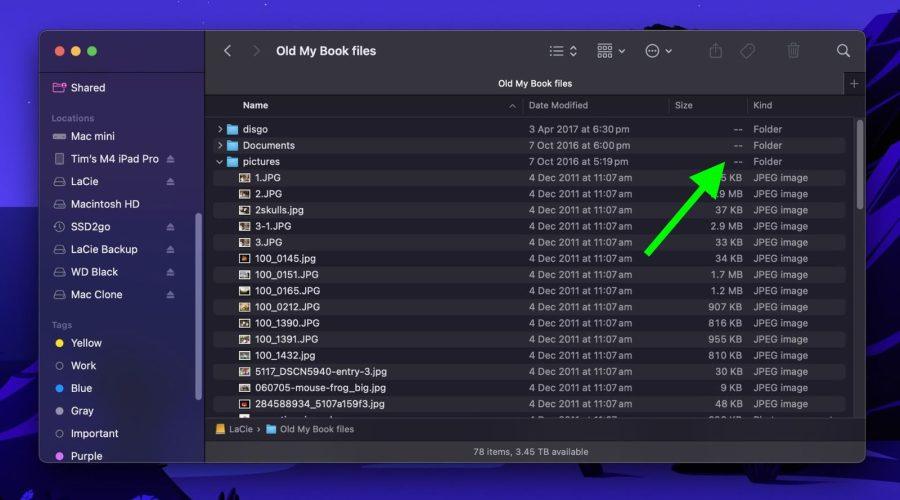 finder window list view 1