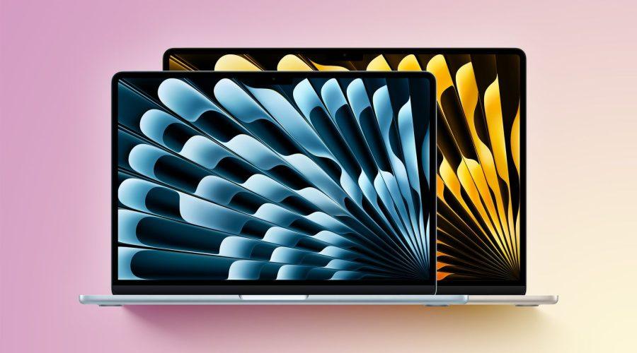 m4 macbook air 13 and 15 inch feature pink and yellow