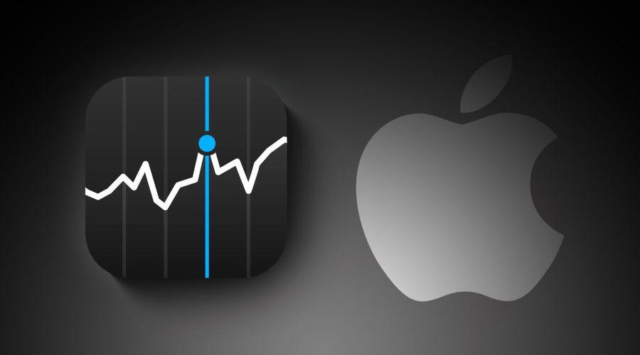 stocks app icon and apple logo feature