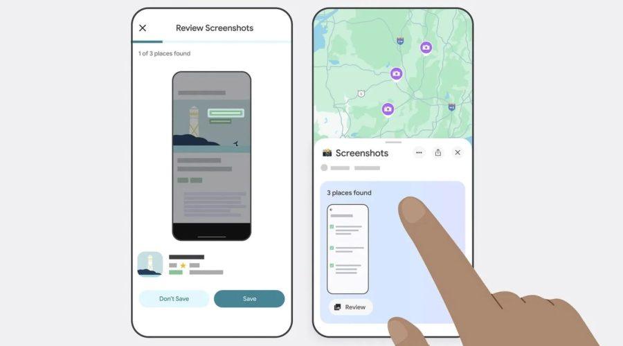 google maps save screenshots