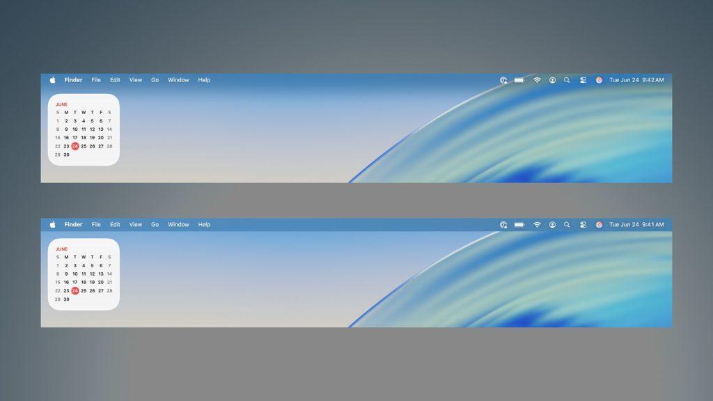Frosted-vs-Unfrosted-Menu-Bar