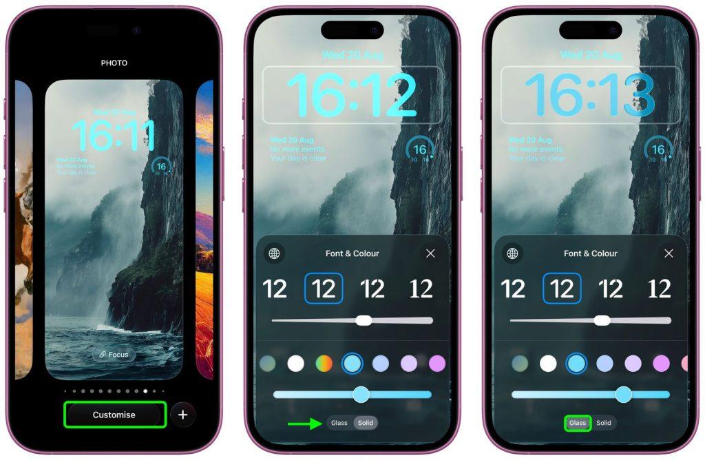 liquid glass clock ios