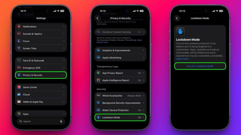 enable-lockdown-mode-ios