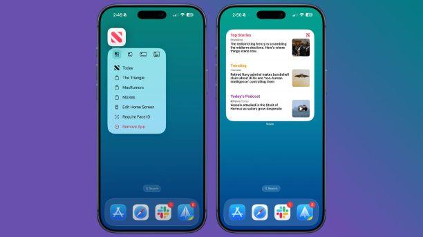 app icons to widgets