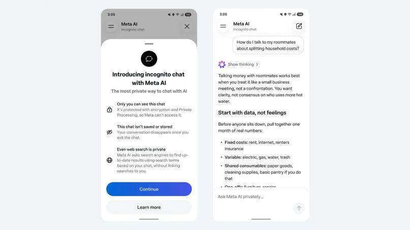 meta ai incognito chat