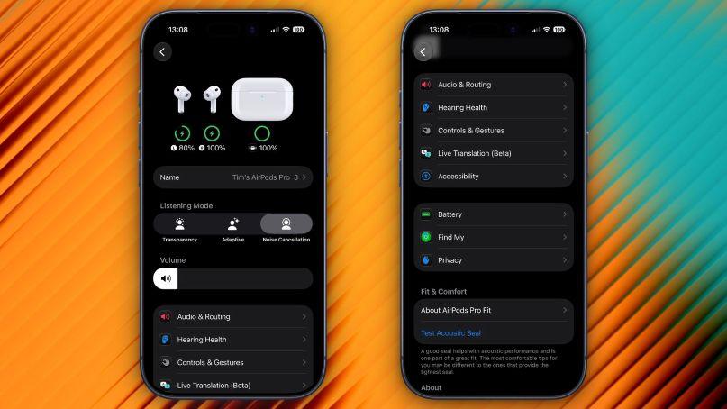 airpods settings ios 27
