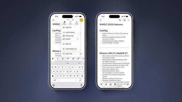 iOS 27 Adds Four New Features to Apples Notes App Article 2